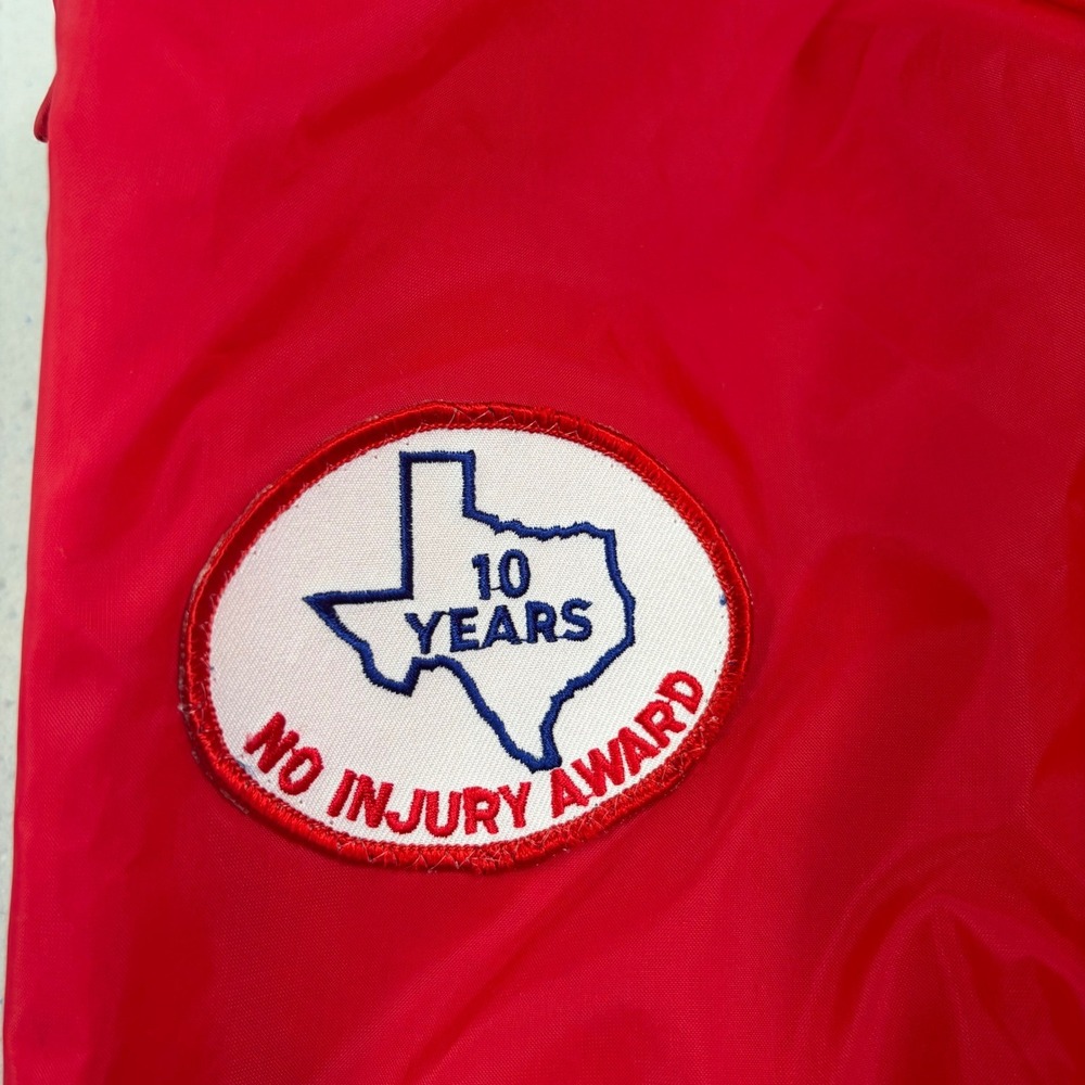 Vintage Texas Department of Transportation Red Nylon Coaches Jacket Workwear XL - Picture 9 of 10